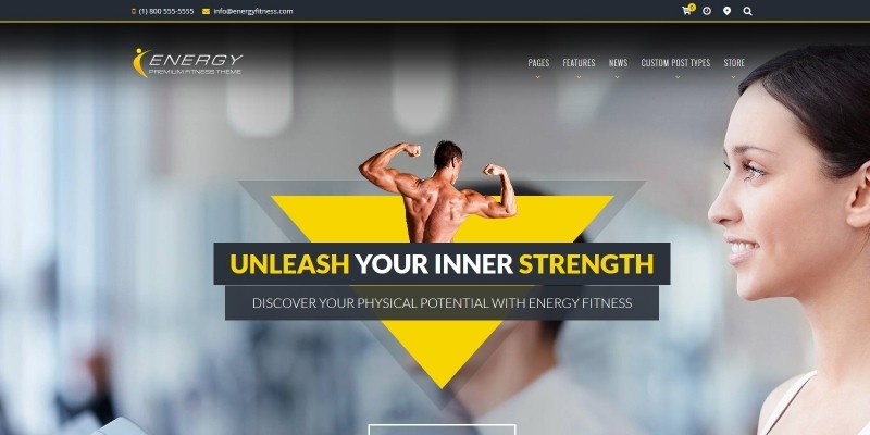 Energy - Fitness WordPress Theme 
