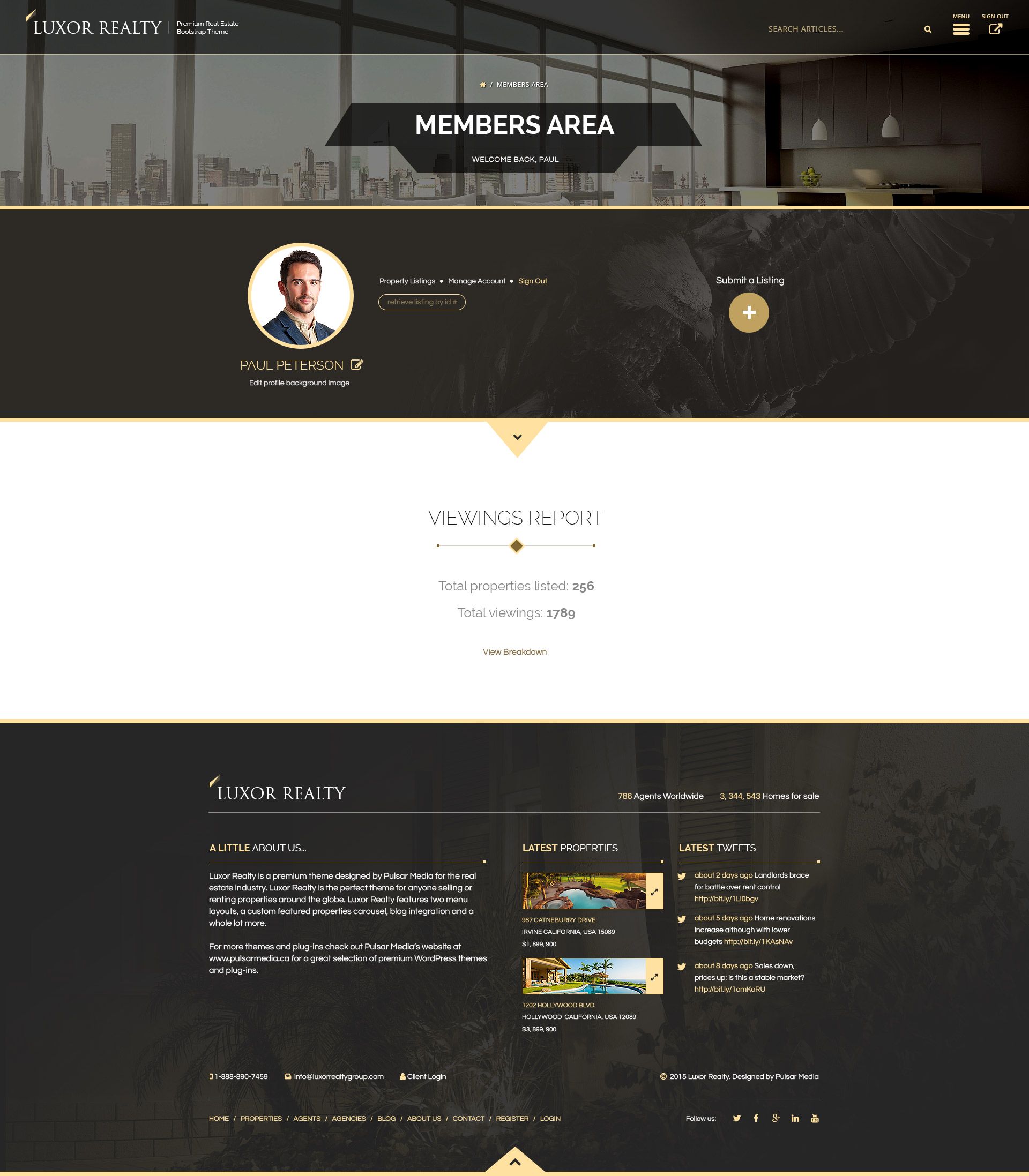 Luxor WordPress Real Estate Theme by MicroThemes Codester