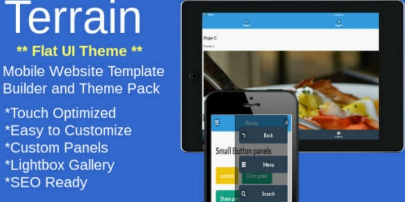 Terrain - jQuery Mobile Flat UI HTML Template