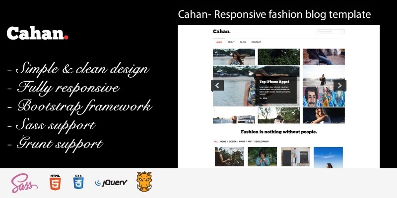 Cahan - Fashion Blog HTML Template