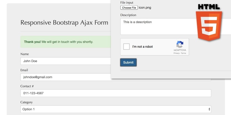 Responsive AJAX contact form