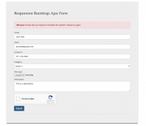 Responsive AJAX contact form Screenshot 3
