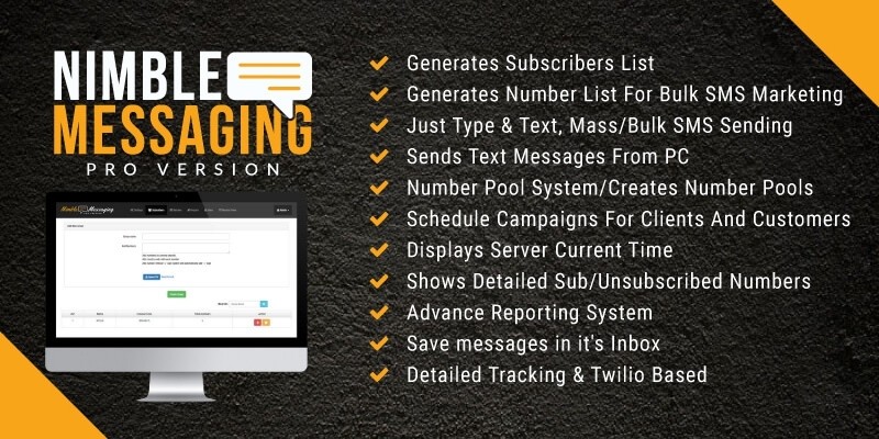 Nimble Messaging - SMS Platform PHP Script