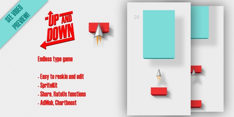 Up And Down - iOS Game Source Code