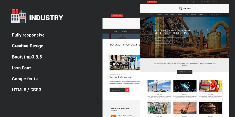 Industry - HTML Template