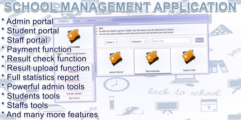 School Management Application PHP Script