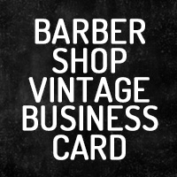 Barber Shop Vintage Business Card