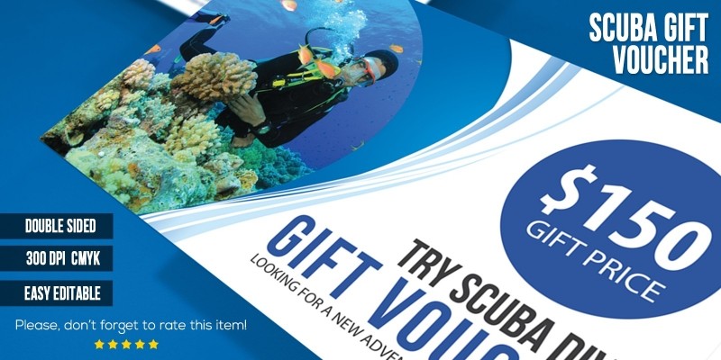 Scuba Gift Voucher Template