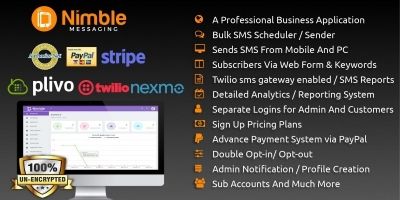 Nimble Messaging - SMS Business Platform PHP