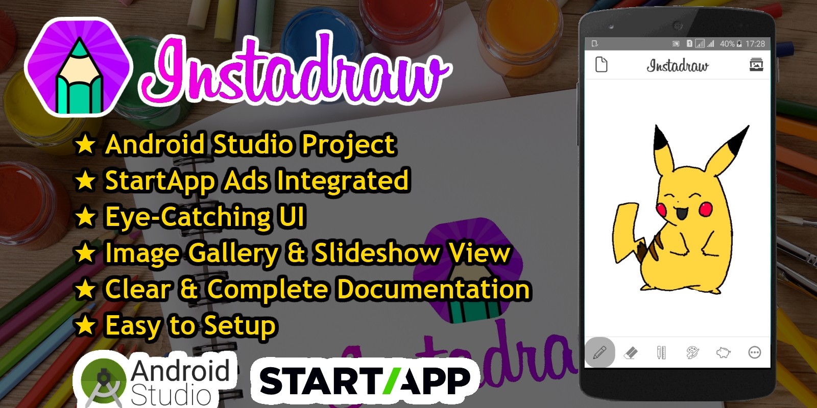 Instadraw Android  Drawing  App Template by MediaLab 