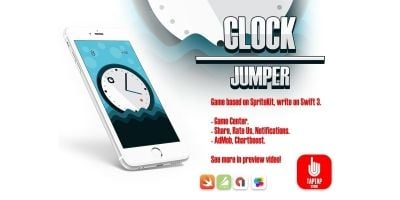 Clock Jumper - iOS Xcode Game Template