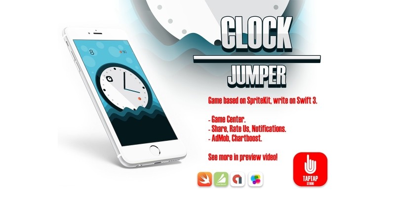 Clock Jumper - iOS Xcode Game Template