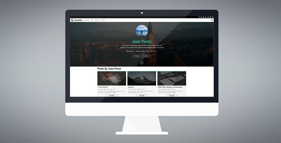 Theme preview. Ghost theme.