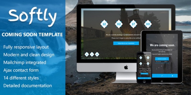 Softly - Coming Soon HTML Template