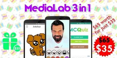 MediaLab 3 In 1 Android Source Codes Bundle 
