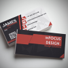 Modern Red And Black Business Card Template