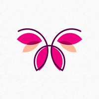 Simple Butterfly Logo Template