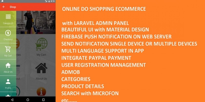DoSHopping eCommerce App With Laravel Admin Panel