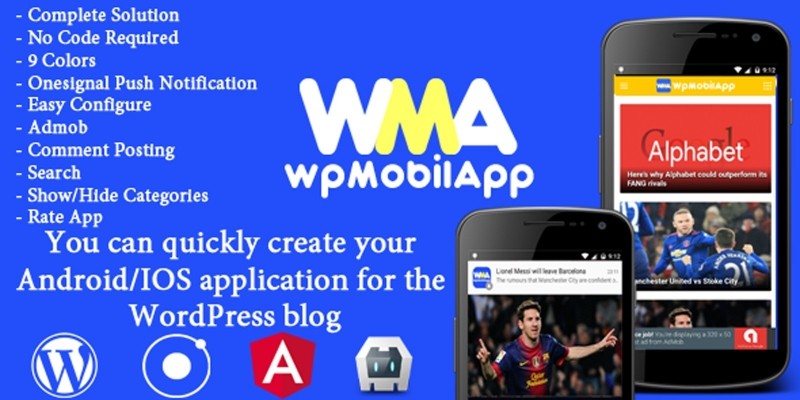 WpMobilApp - Wordpress Site To Mobile App