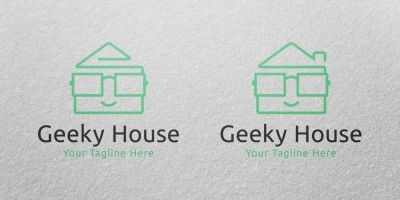 Geeky House Logo Template