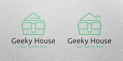 Geeky House Logo Template