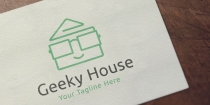 Geeky House Logo Template Screenshot 1
