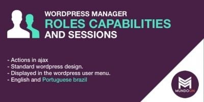 WP Roles Capabilities And Sessions Manager Plugin