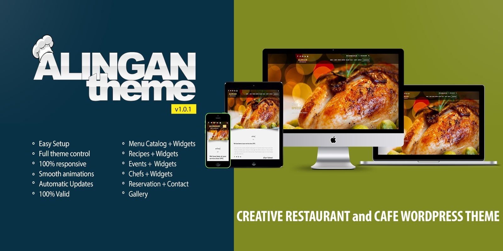 Alingan WordPress Restaurant Theme