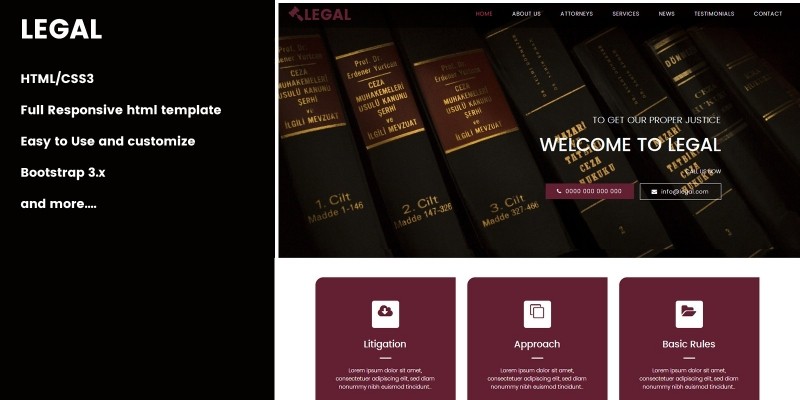 Legal HTML Template