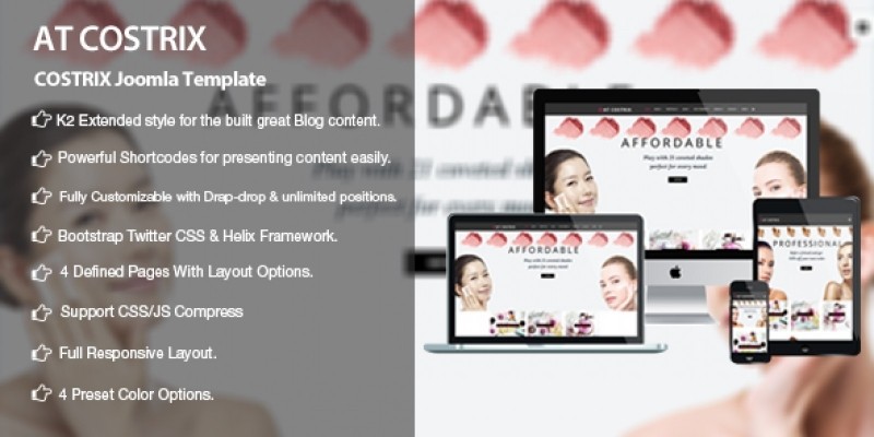 AT Costrix - Cosmetics Virtuemart Joomla Template