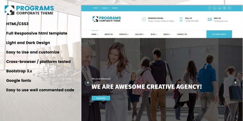 Programs HTML Business Template