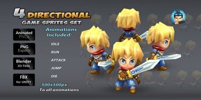 4-Directional Game Character Sprites 2