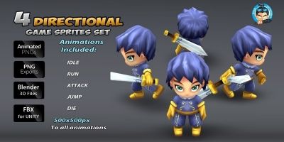 4-Directional Game Character Sprites 1