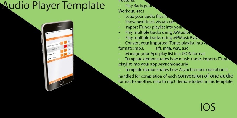 Audio Player Xcode iOS Template