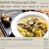 PHP Restaurant Menu Site
