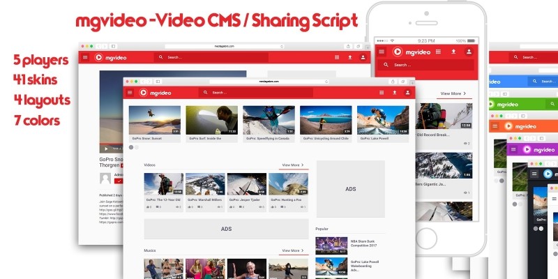 MGvideo - Video Sharing CMS Script