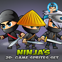 Ninja Game Sprites Set