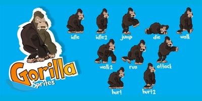 Gorilla Game Character Sprite Sheets