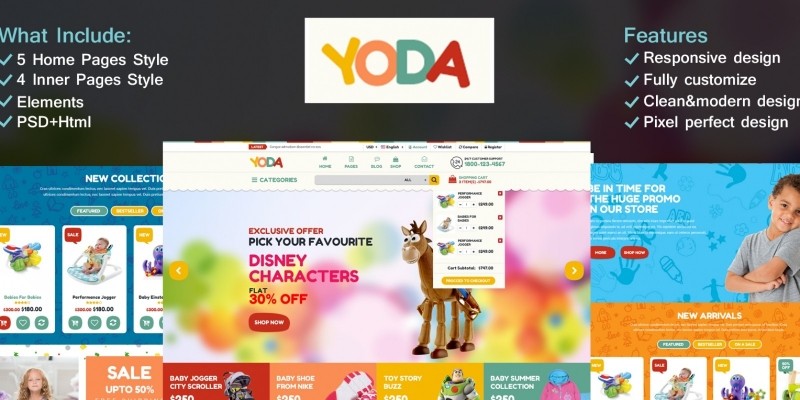 Yoda Toys HTML Template