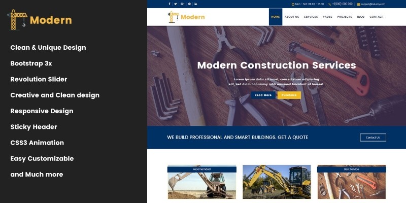 Modern - HTML5 Construction Business Template