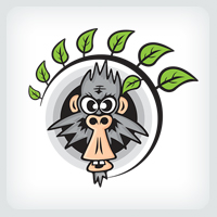Monkey Head Logo Template