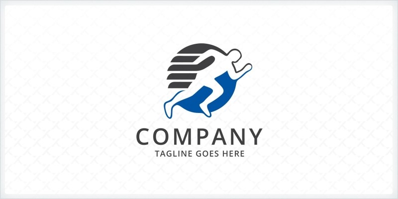 Runner Sport Logo Template