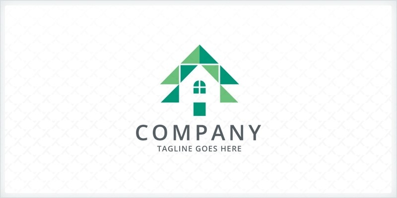 Pine Tree House Logo Template