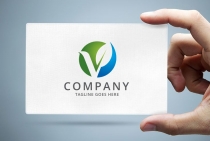 Letter V Leaf Logo Template Screenshot 1