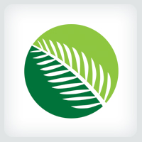Palm Leaf Logo Template