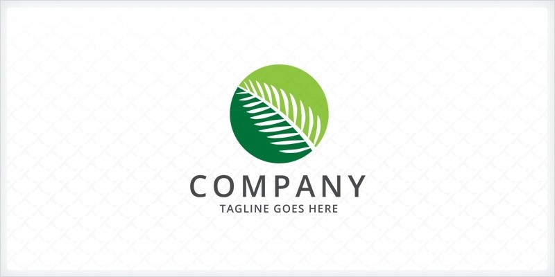 Palm Leaf Logo Template