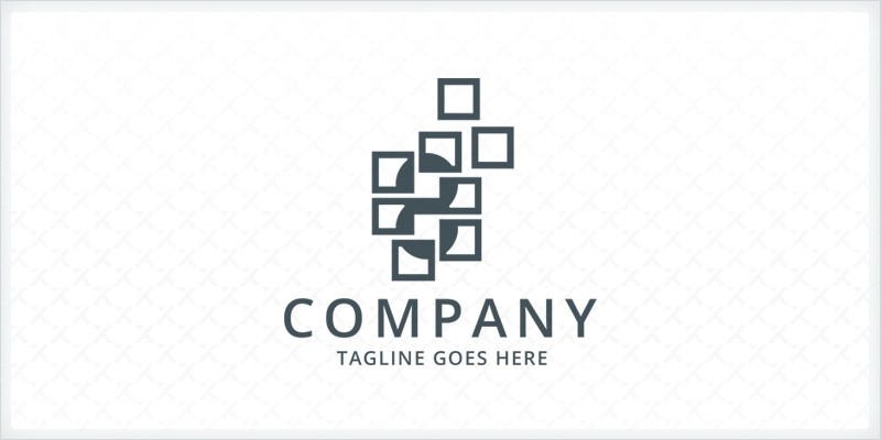 8 eight Squares Logo Template