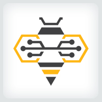 Circuit Bee Logo Template