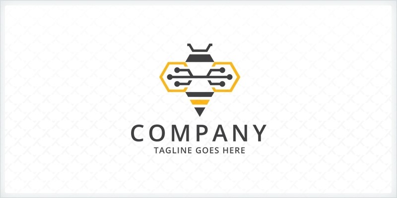 Circuit Bee Logo Template