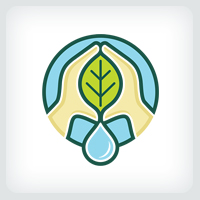 Hydroponics Farming Logo Template